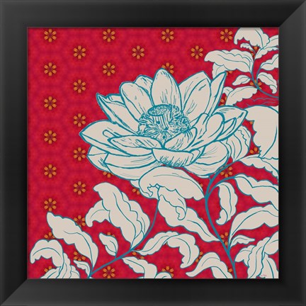 Framed Lotus Bouquet II Print