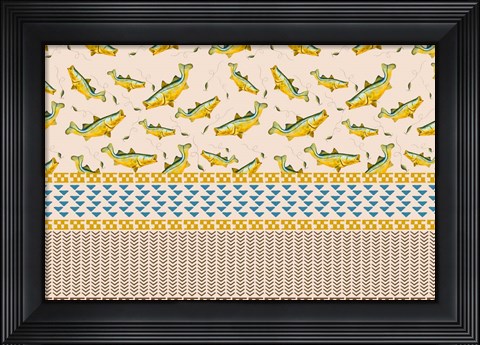 Framed Wishin I Was Fishin Print