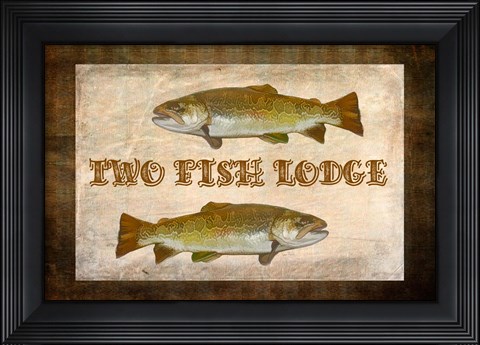 Framed Tow Fish Lodge II Print