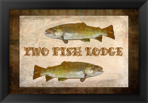 Framed Tow Fish Lodge II Print