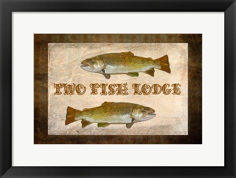 Framed Tow Fish Lodge II Print