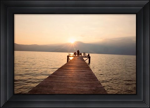Framed Summer at the Lake Print