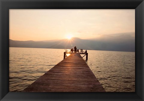 Framed Summer at the Lake Print