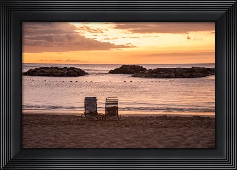 Framed Sunset on The Beach II Print
