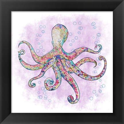 Framed Octopus Flower Garden Print