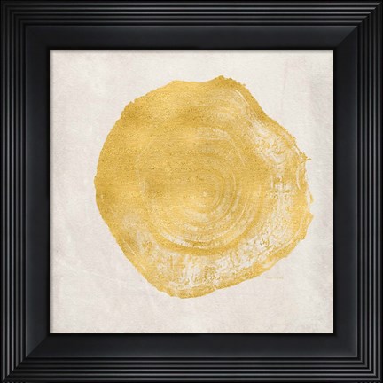 Framed Tree Stump Golden II Print