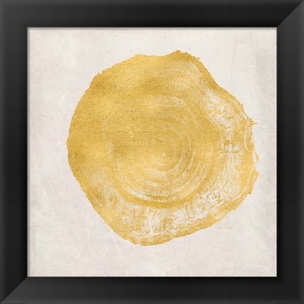 Framed Tree Stump Golden II Print