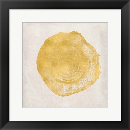 Framed Tree Stump Golden II Print