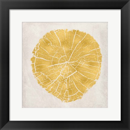 Framed Tree Stump Golden IV Print