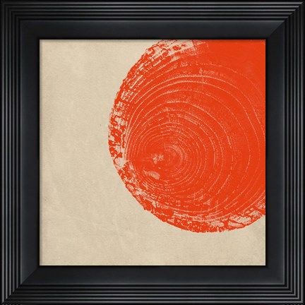 Framed Tree Stump Tangerine Print