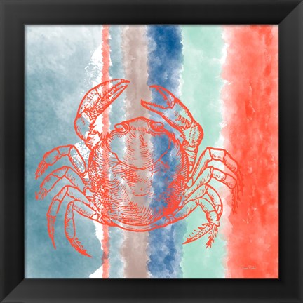 Framed Crab Stripes Print