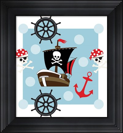 Framed Ahoy Pirate Boy I Print