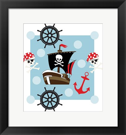 Framed Ahoy Pirate Boy I Print