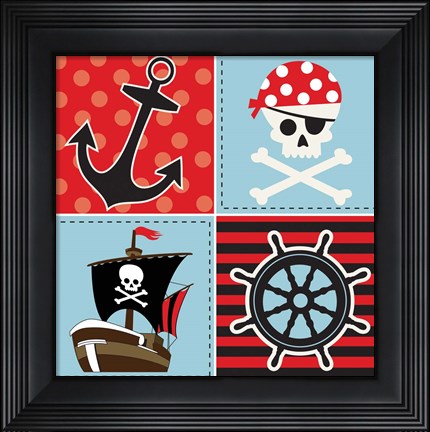 Framed Ahoy Pirate Boy II Print