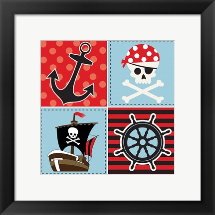 Framed Ahoy Pirate Boy II Print