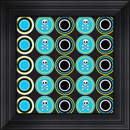 Framed Angst Cerulean I Print
