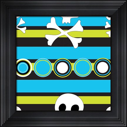 Framed Angst Cerulean II Print