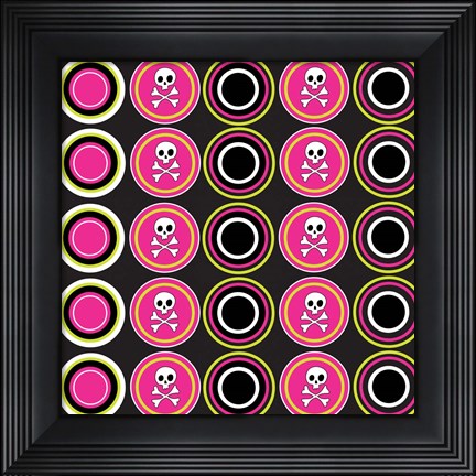 Framed Angst Magenta I Print