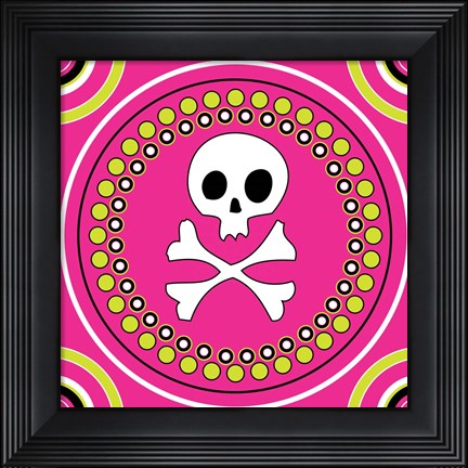 Framed Angst Magenta V Print