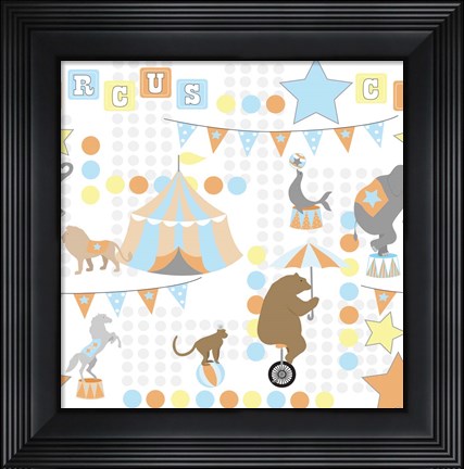Framed Baby Big Top V Blue Print