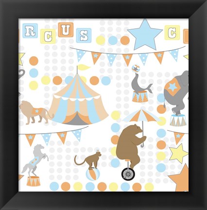 Framed Baby Big Top V Blue Print