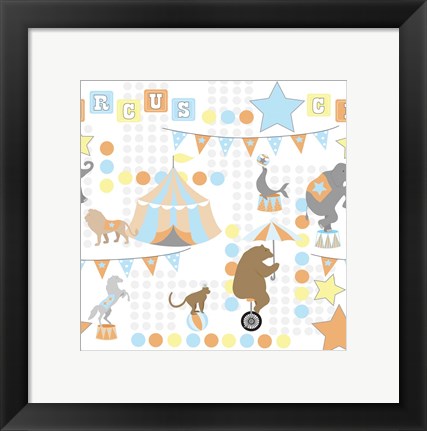 Framed Baby Big Top V Blue Print