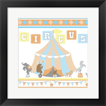 Framed Baby Big Top VII Blue Print