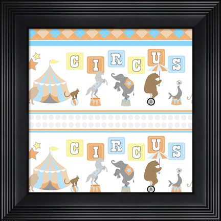 Framed Baby Big Top XII Blue Print