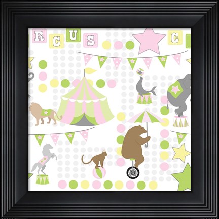 Framed Baby Big Top V Pink Print