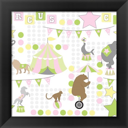 Framed Baby Big Top V Pink Print