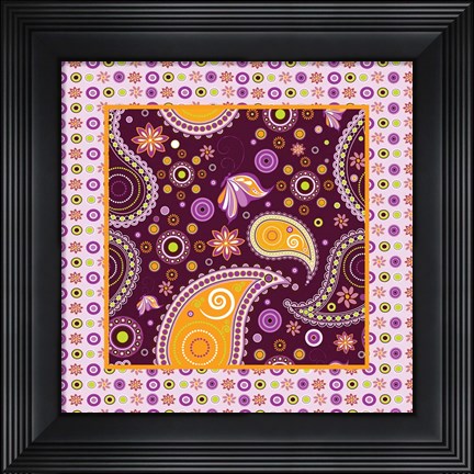 Framed Boho Chic Amethyst X Print