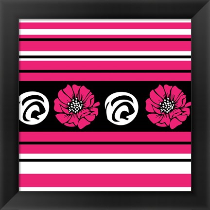 Framed Bold Pink Flower II Print