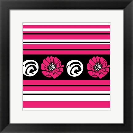Framed Bold Pink Flower II Print