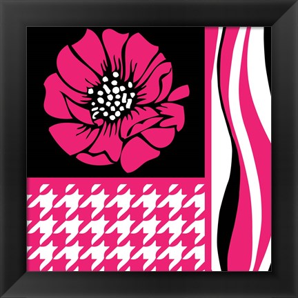 Framed Bold Pink Flower IX Print