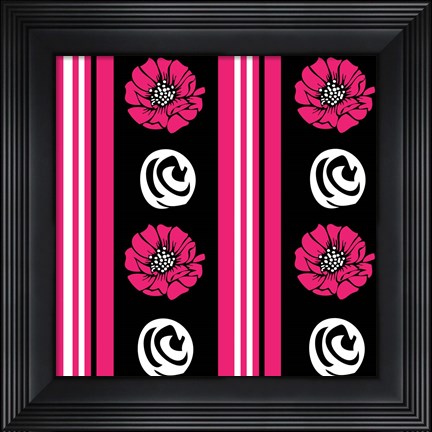 Framed Bold Pink Flower XII Print