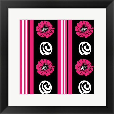 Framed Bold Pink Flower XII Print