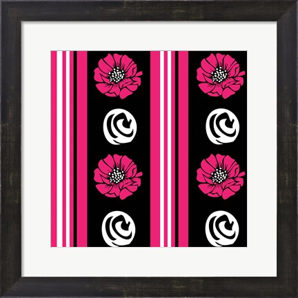 Framed Bold Pink Flower XII Print