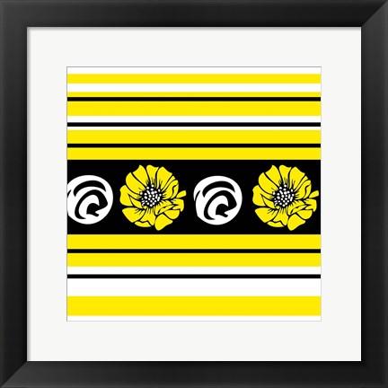 Framed Bold Yellow Flower II Print