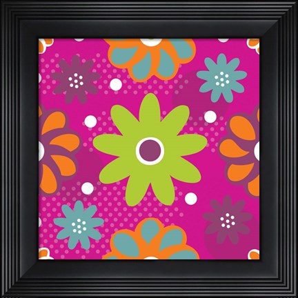 Framed Butterflies and Blooms Lively IV Print