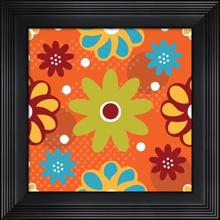 Framed Butterflies and Blooms Playful IV Print
