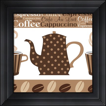 Framed Cafe Au Lait Cocoa Latte II Print