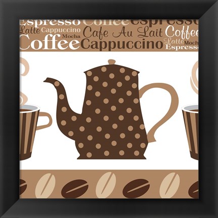 Framed Cafe Au Lait Cocoa Latte II Print