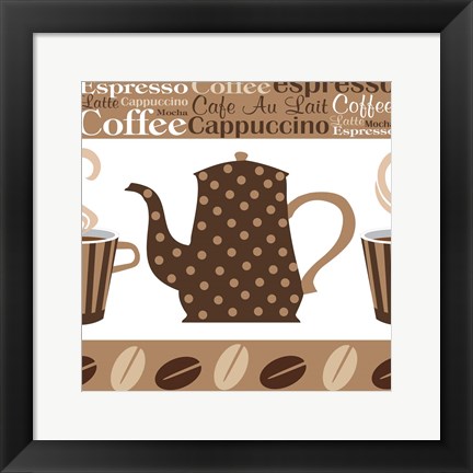 Framed Cafe Au Lait Cocoa Latte II Print