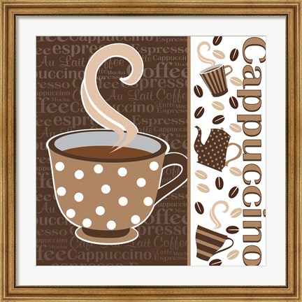 Framed Cafe Au Lait Cocoa Latte IV Print