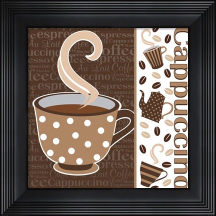 Framed Cafe Au Lait Cocoa Latte IV Print