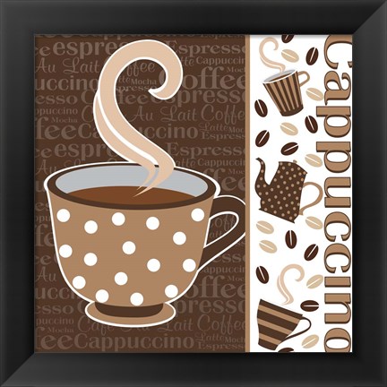 Framed Cafe Au Lait Cocoa Latte IV Print