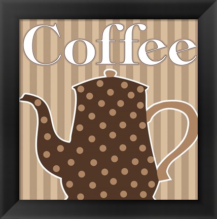 Framed Cafe Au Lait Cocoa Latte V Print