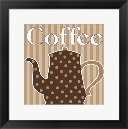 Framed Cafe Au Lait Cocoa Latte V Print