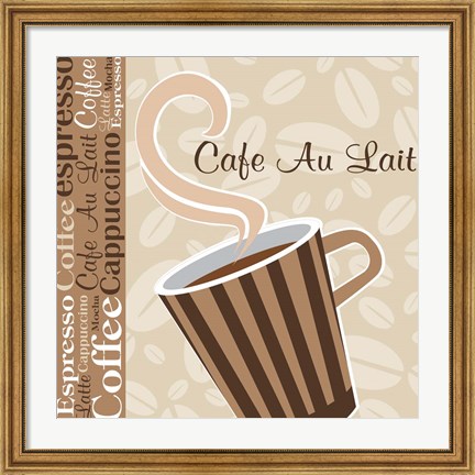 Framed Cafe Au Lait Cocoa Latte IX Print