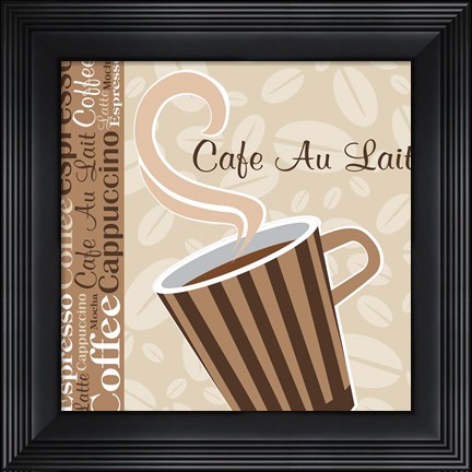 Framed Cafe Au Lait Cocoa Latte IX Print